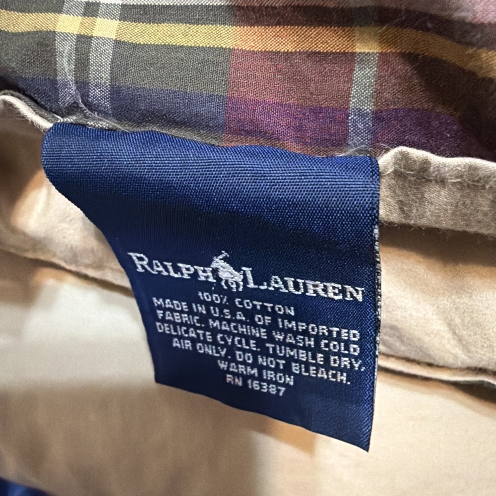 Ralph Lauren Home Queen Plaid Comforter Embroidered EST 1967 Cotton Red Green - Picture 3 of 16
